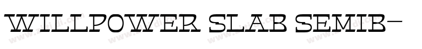 Willpower Slab Semib字体转换